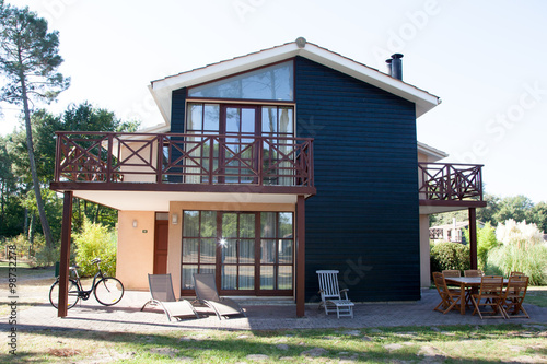 View of the exterior of a beautiful modern house