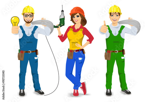 technical, electrician, handyman, plasterer or mechanic