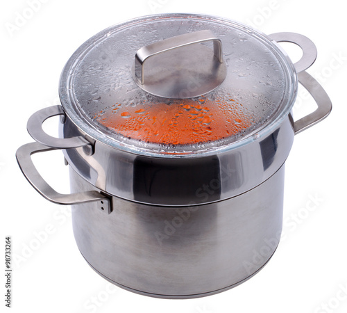 Double boiler for the gas cooker isolated