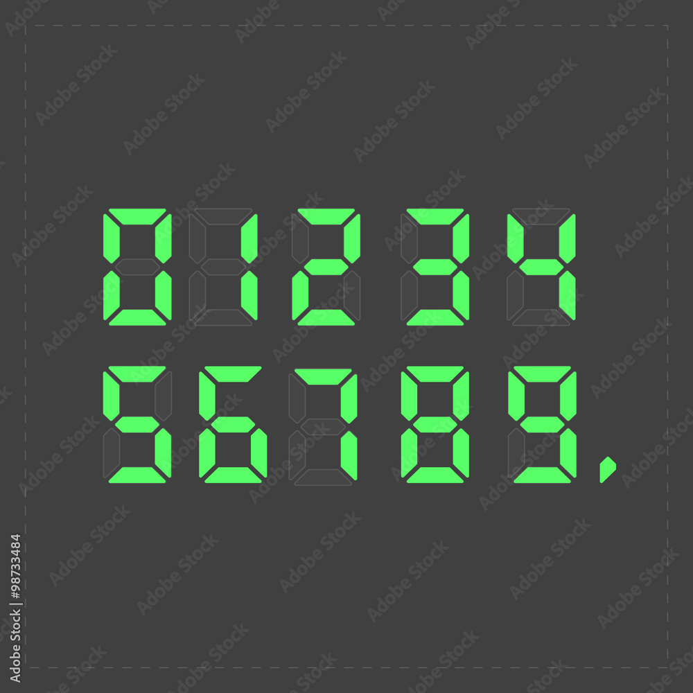Calculator digital green text. Calculator digital green text.