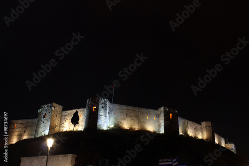 night Gaziantep Castle