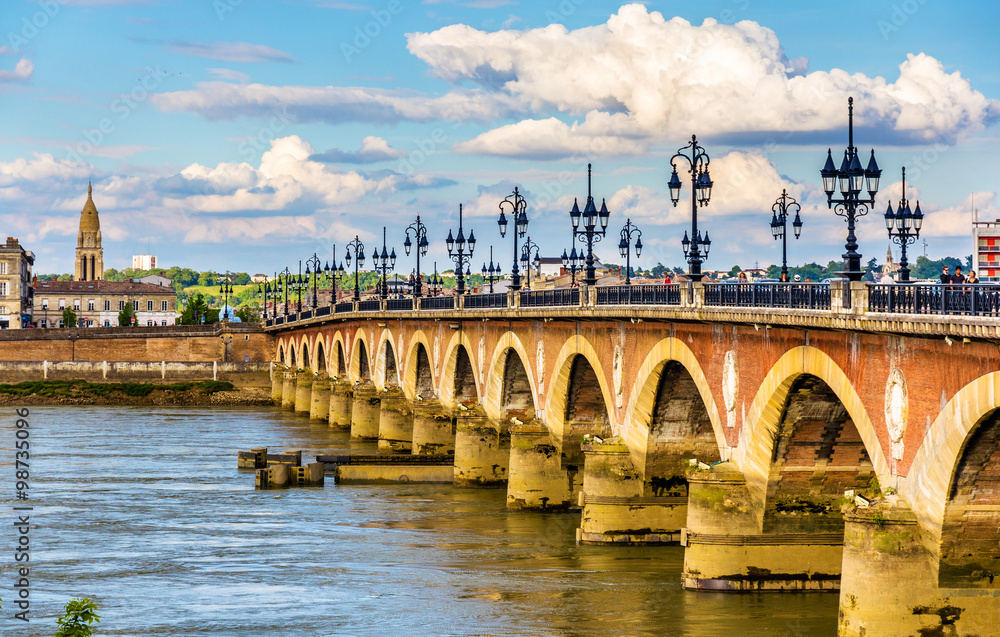Pont de pierre in Bordeaux - Aquitaine, France