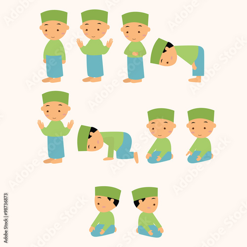 kids pray praying shalat islam moslem  boy move