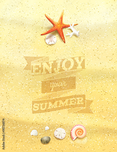 Enjoy Your Summer Sandy Background.