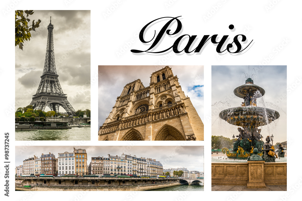 Carte postale de Paris, France Stock Photo