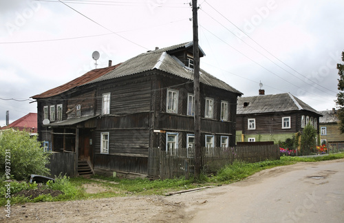 Old street in Bologoye. Tver oblast. Russia