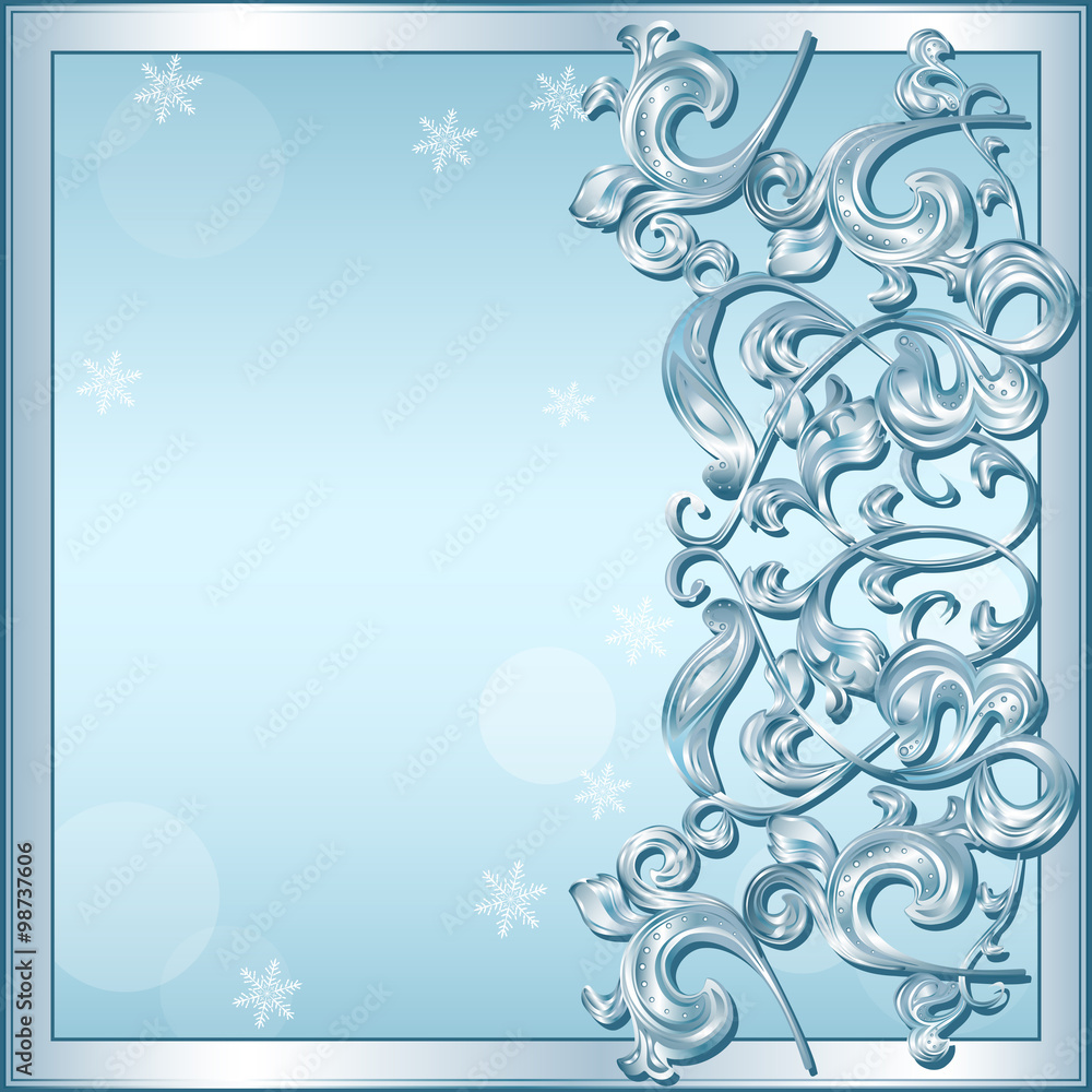 carved frame of ice for picture or photo with shadow carved frame of ice for picture or photo with shadow