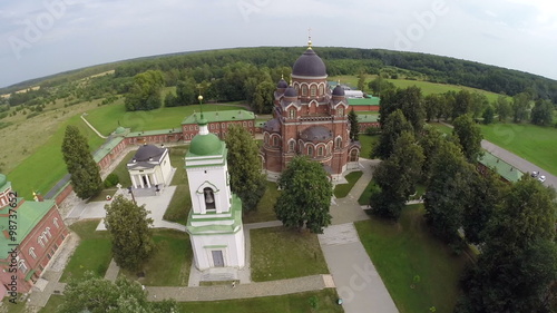 Aerial view on Spaso-Borodinskiy convent near Borodino in Mozhaysk district of Moscow region, Russia
 photo