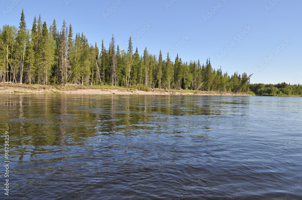 Coast Northern boreal river.