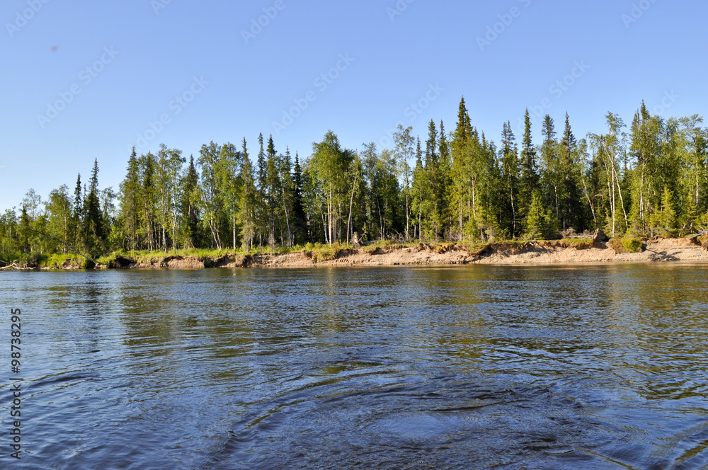 Coast Northern boreal river.