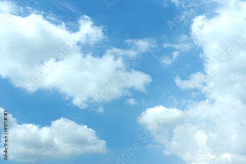 Background beautiful blue sky with white clouds