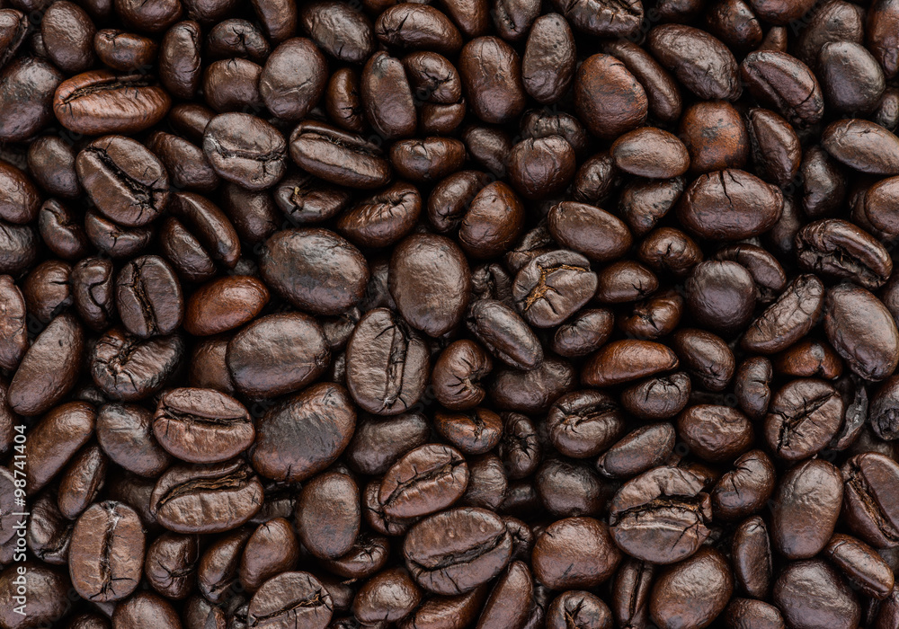 Obraz premium background of brown coffee beans