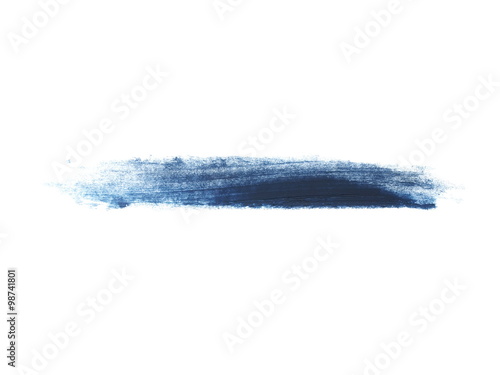 photo blue grunge brush strokes oil paint isolated on white background