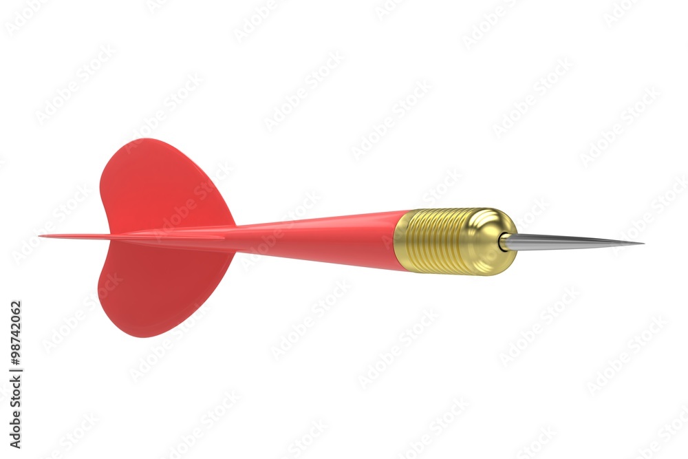 red dart isolated on white