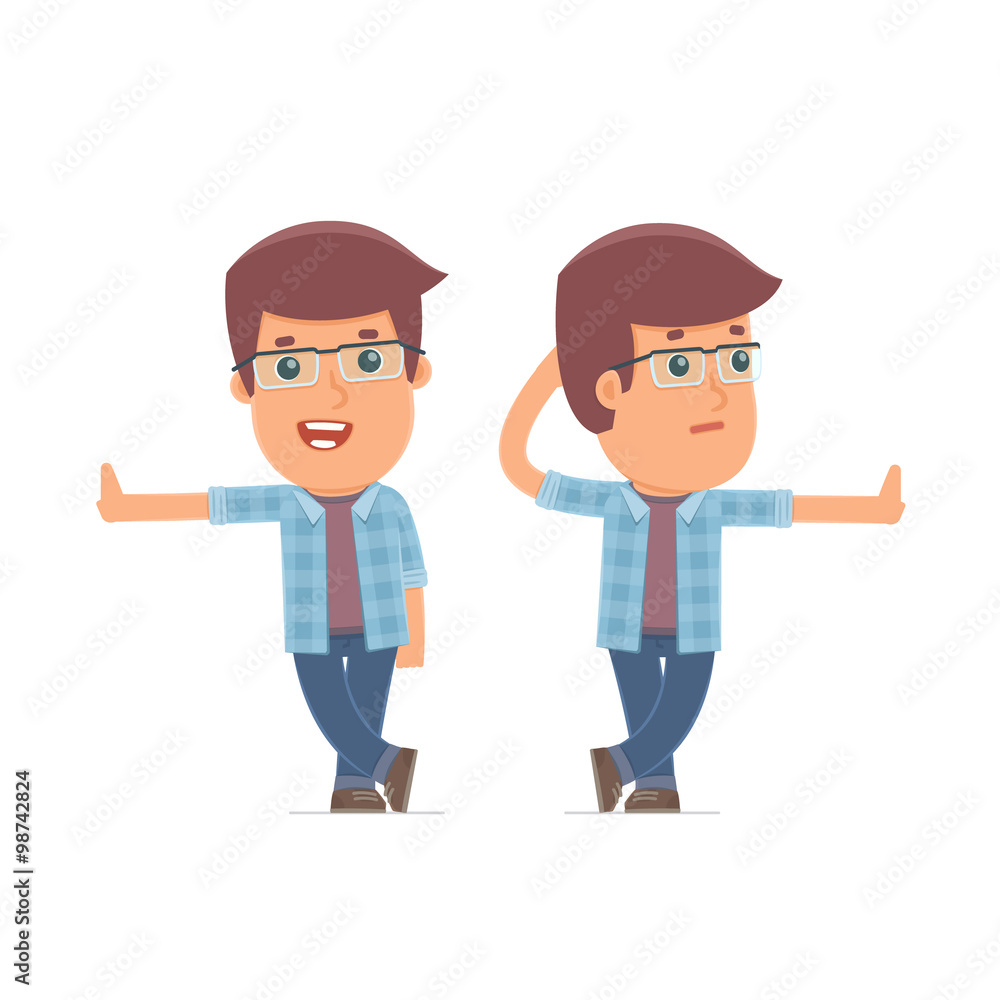 Doubt and Funny Character leaned against the wall and shares inf Doubt and Funny Character leaned against the wall and shares inf