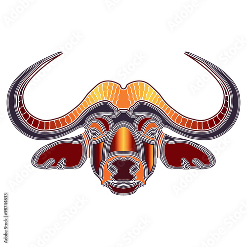 Bright bull portrait, zodiac Taurus sign