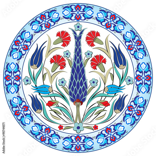 Antique ottoman turkish pattern vector design thirty nine