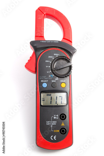 Obraz na płótnie Digital multimeter isolated on white background