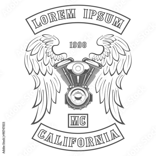 Motorbike club emblem