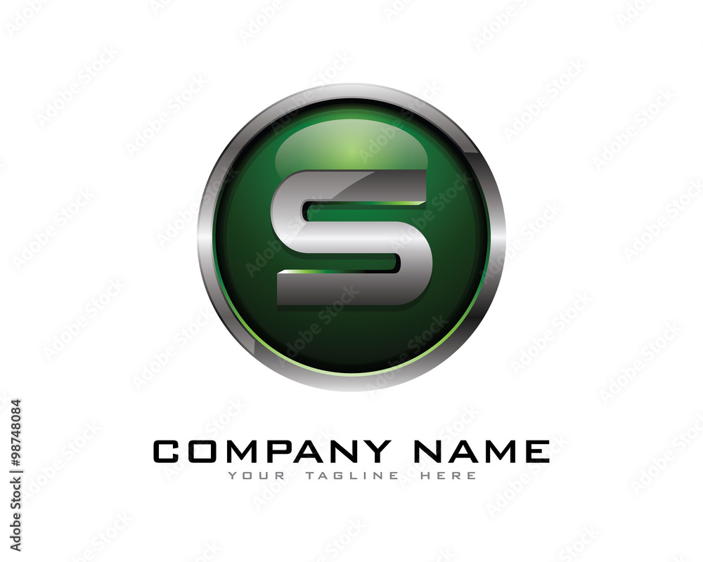 Obraz premium 3D Letter S Color Chrome Logo