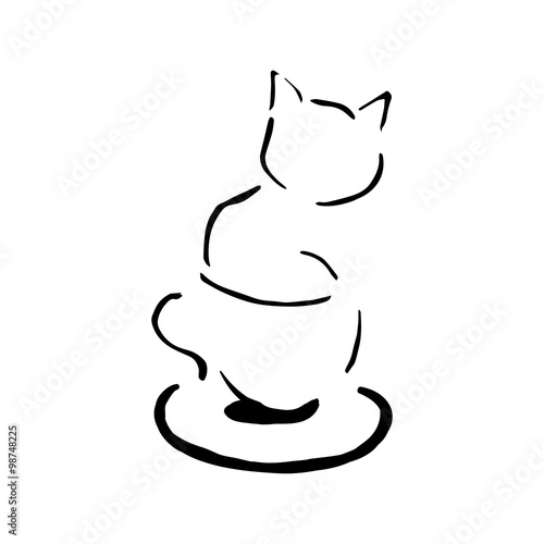 The symbol of morning - kitten in a Cup