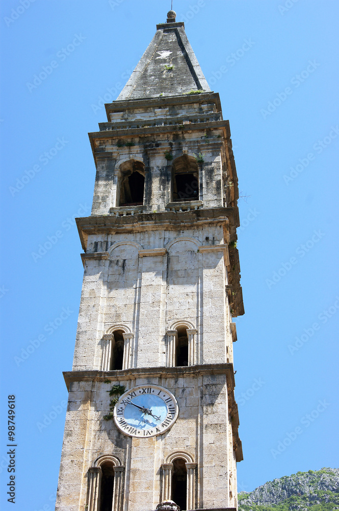  The bell tower of the church of St. Nicholas (Perast)