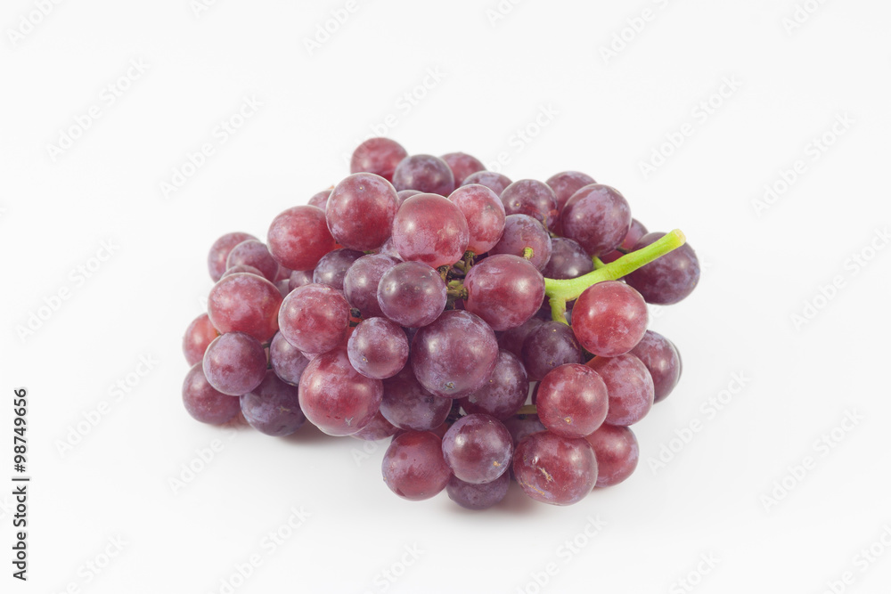 Ripe red grapes isolated on white background Ripe red grapes isolated on white background