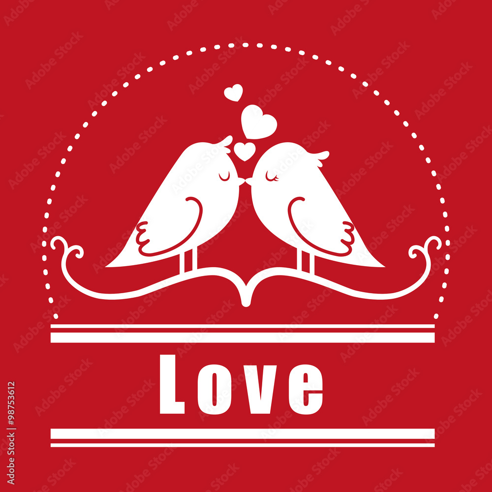 Love and romantic icons design 