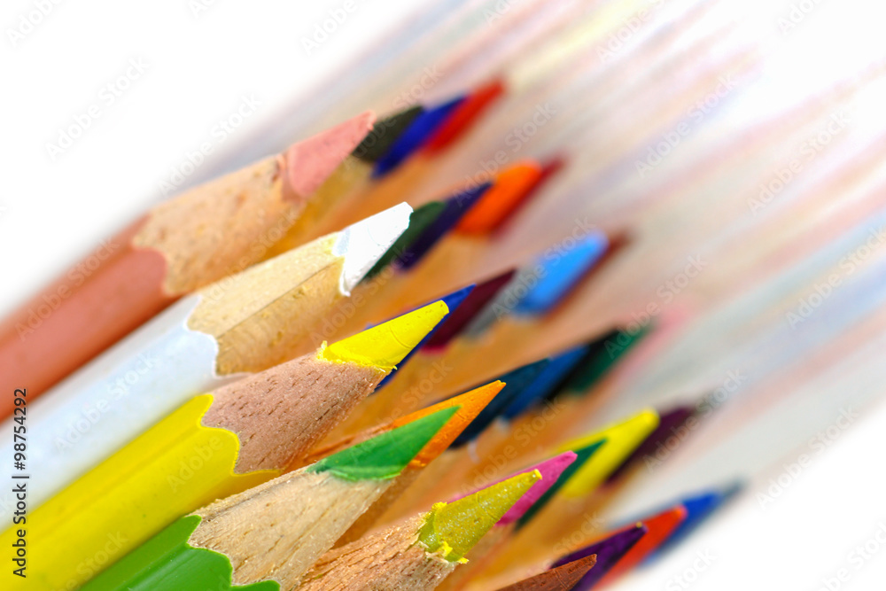 Fototapeta premium pencils with color shaving