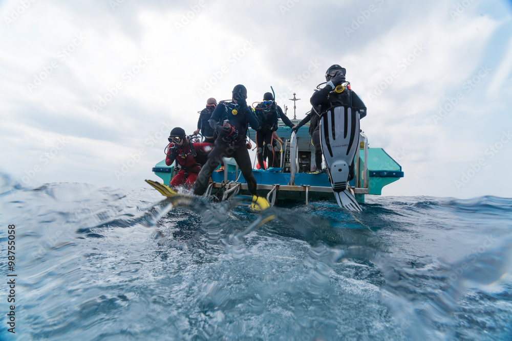 Naklejka premium yonaguni underwater