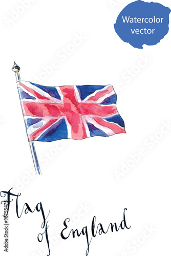 United Kingdom flag waving in the wind