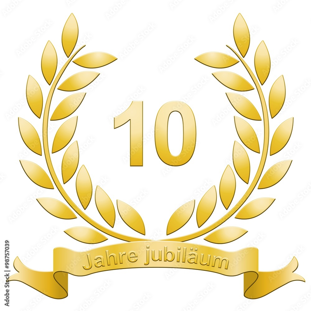 10 Jahre JUBILÄUM. Stock-Illustration | Adobe Stock