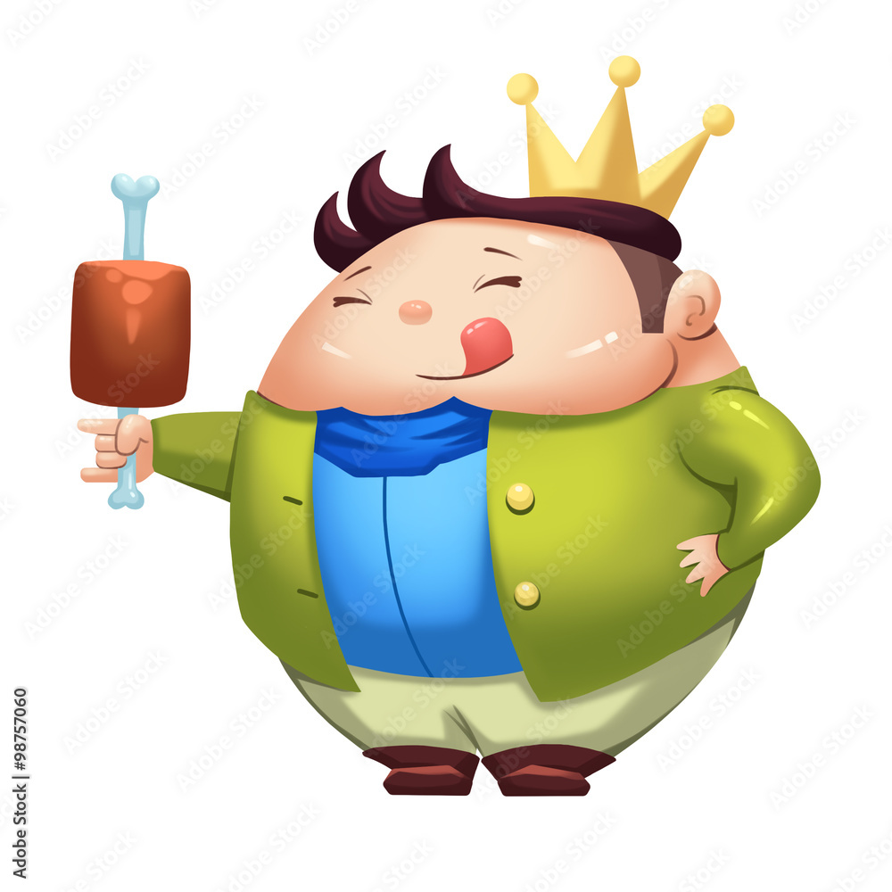 Illustration: Super Foodie Boy. Realistic Fantastic Cartoon Style Artwork,  Character, Scene Wallpaper, Story Background, Card Design Stock  Illustration | Adobe Stock