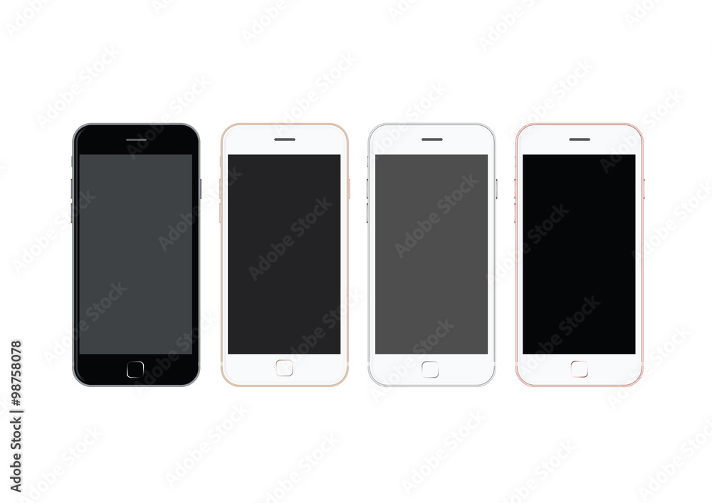 Realistic smartphone mockup with blank screen Realistic smartphone mockup with blank screen