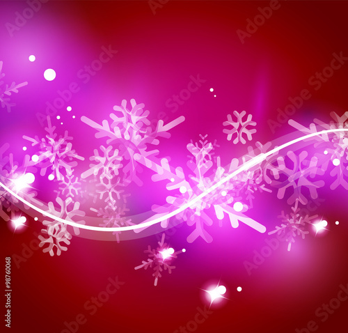 Vector Merry Christmas abstract background  snowflakes in the air