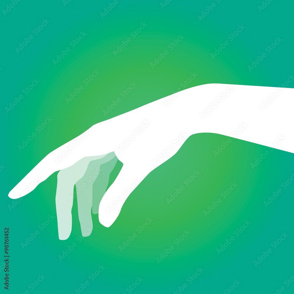 Fototapeta premium Lady hand silhouette vector