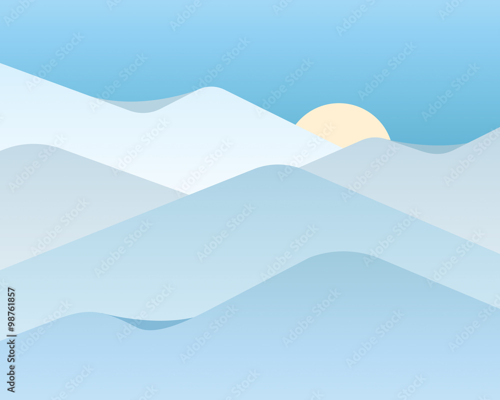 Vector background with snow