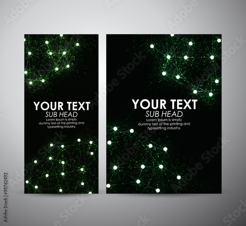 Abstract green hi-tech. Graphic resources for business design template. Vector illustration