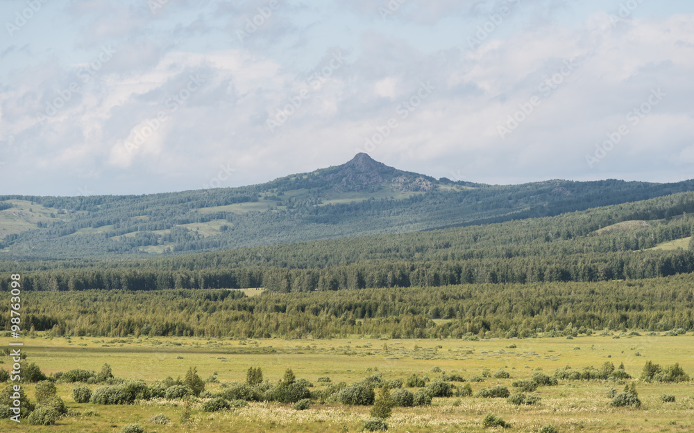 Beautiful mountain peak in Urals, Russia