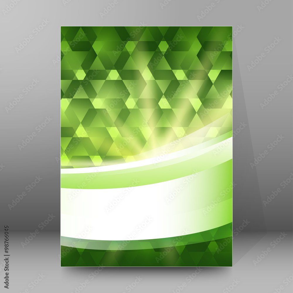 Green light shapes cover page brochure background Stock Vector | Adobe Stock