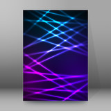 neon party lines cover page brochure background