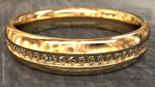 Goldring mit vielen Brillanten