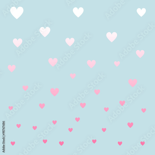 Pastel color hearths pattern. Vector illustration.
