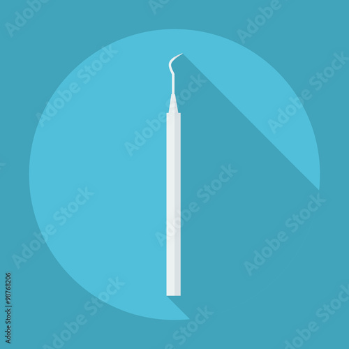 Flat modern design with shadow  Dental elevator