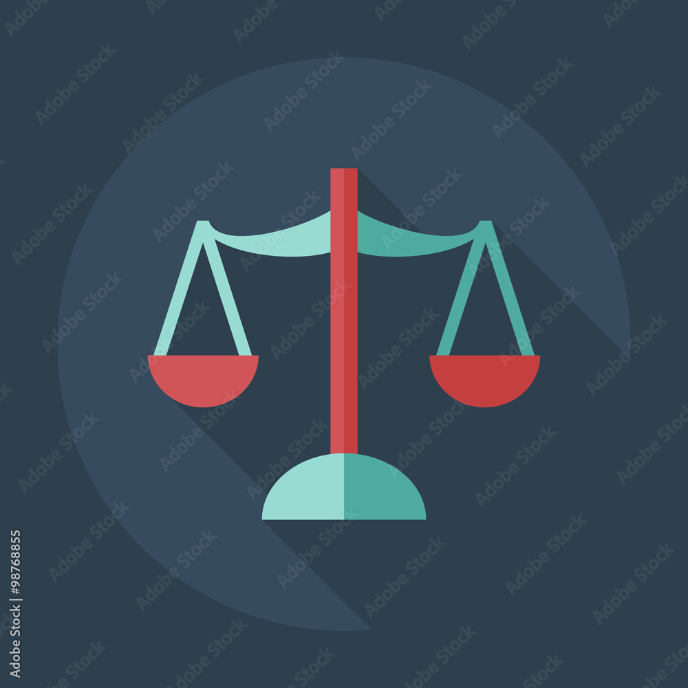 Flat modern design with shadow icons law Flat modern design with shadow icons law