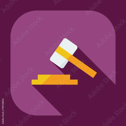 Flat modern design with shadow icons law