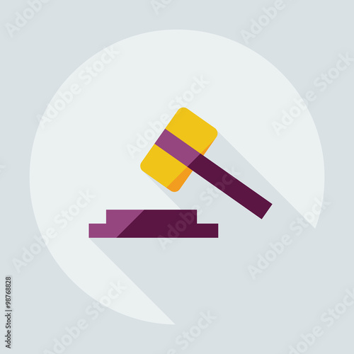 Flat modern design with shadow icons law