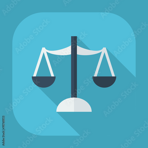 Flat modern design with shadow icons law