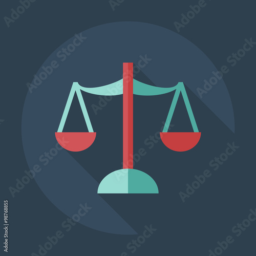 Flat modern design with shadow icons law