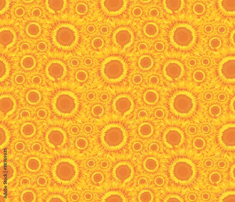 Background with sunflowers. 